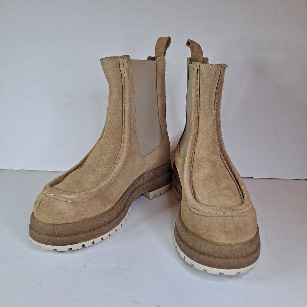 CALIA Boots Samie Moc Toe Pull On Leather by Carrie Underwood Tan Sz 6